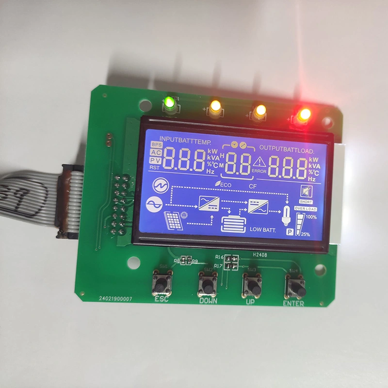 Ühevärviline segment LCD kuvamoodul